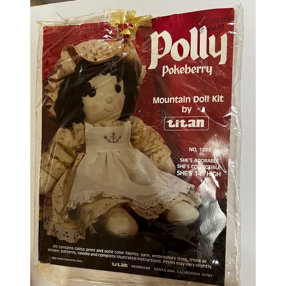 NEW Deadstock Pokeberry POLLY Mountain Handmade Doll Kit 12"